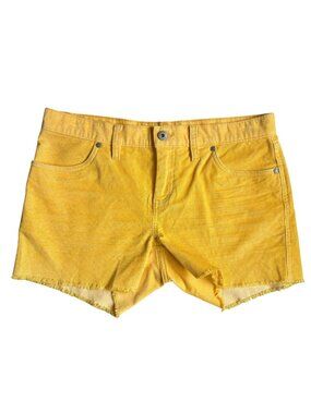 Carve Designs Corduroy Oahu Hi Rise Shorts Womens Size 6 Dandelion Yellow